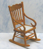 Dollhouse Miniature True Oak-Rocking Chair
